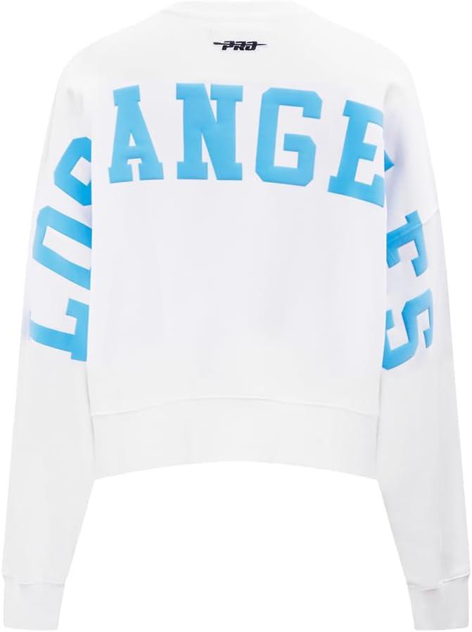 imagePro Standard Womens NFL Wingspan Brushed Back French Terry Crewneck SweatshirtWhite