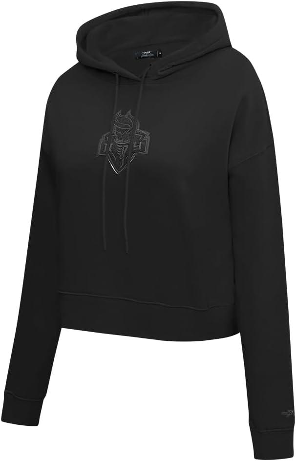 imagePro Standard Womens WNBA Classic Triple Black Cropped Pullover HoodieBlack