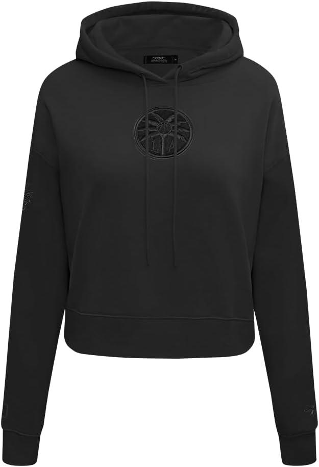 imagePro Standard Womens WNBA Classic Triple Black Cropped Pullover HoodieBlack