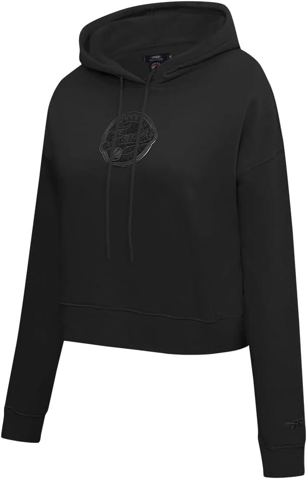 imagePro Standard Womens WNBA Classic Triple Black Cropped Pullover HoodieBlack