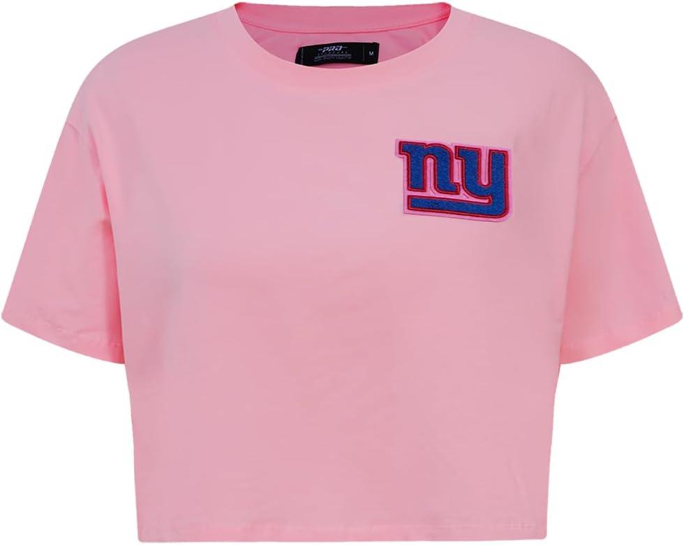 imageWomens NFL Classic Chenille Cotton Single Jersey Short Sleeve Boxy TeePink