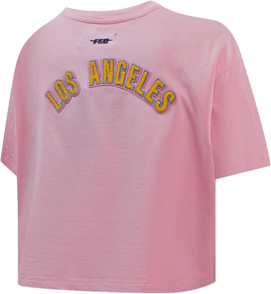 imageWomens NFL Classic Chenille Cotton Single Jersey Short Sleeve Boxy TeePink