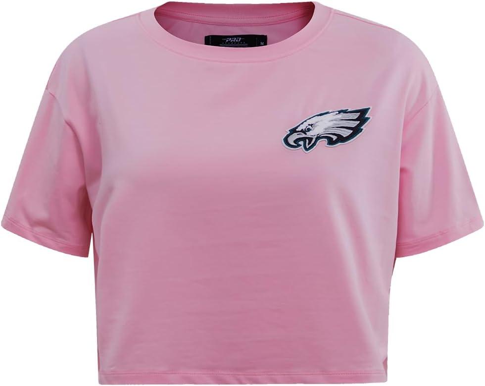 imageWomens NFL Classic Chenille Cotton Single Jersey Short Sleeve Boxy TeePink
