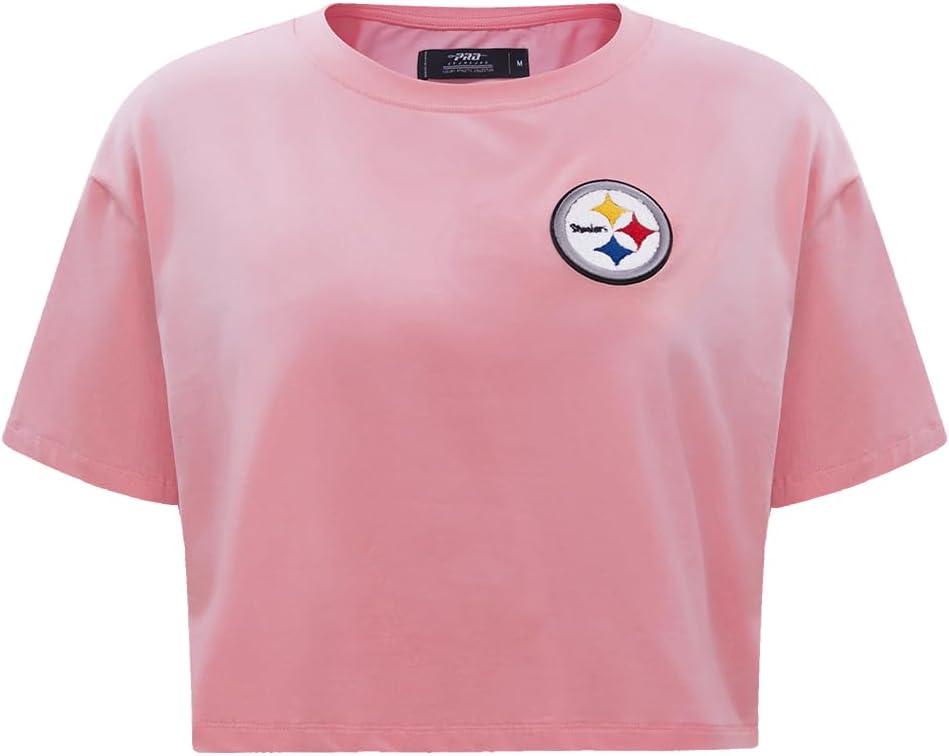 imageWomens NFL Classic Chenille Cotton Single Jersey Short Sleeve Boxy TeePink