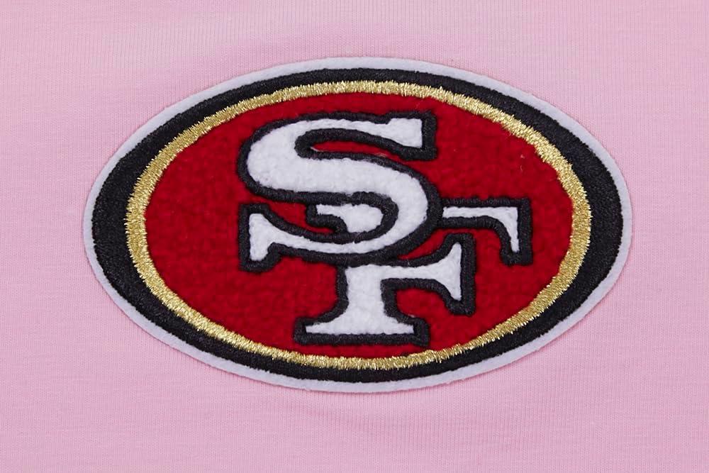 imageWomens NFL Classic Chenille Cotton Single Jersey Short Sleeve Boxy TeePink