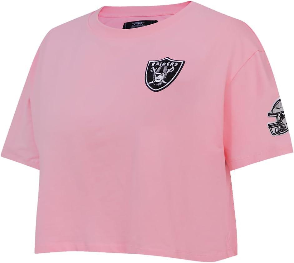 imageWomens NFL Classic Chenille Cotton Single Jersey Short Sleeve Boxy TeePink