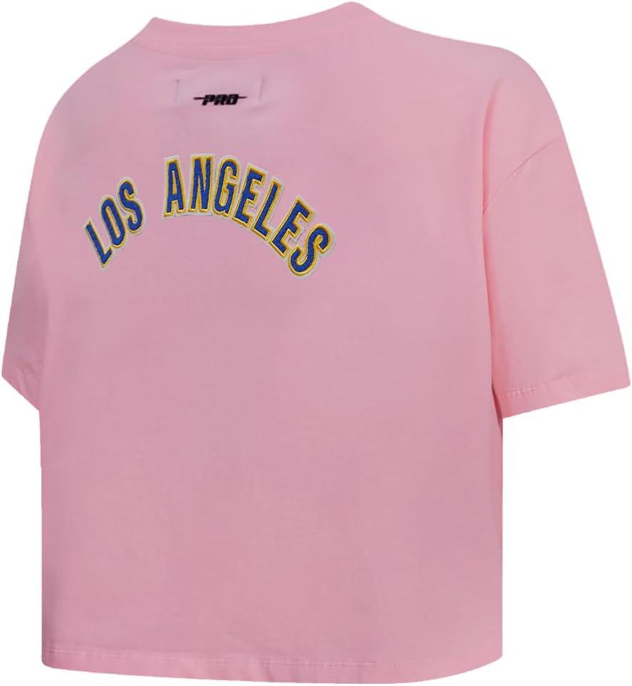 imageWomens NFL Classic Chenille Cotton Single Jersey Short Sleeve Boxy TeePink