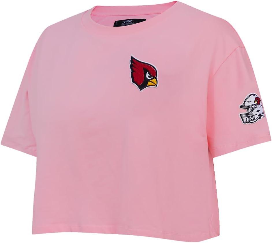 imageWomens NFL Classic Chenille Cotton Single Jersey Short Sleeve Boxy TeePink