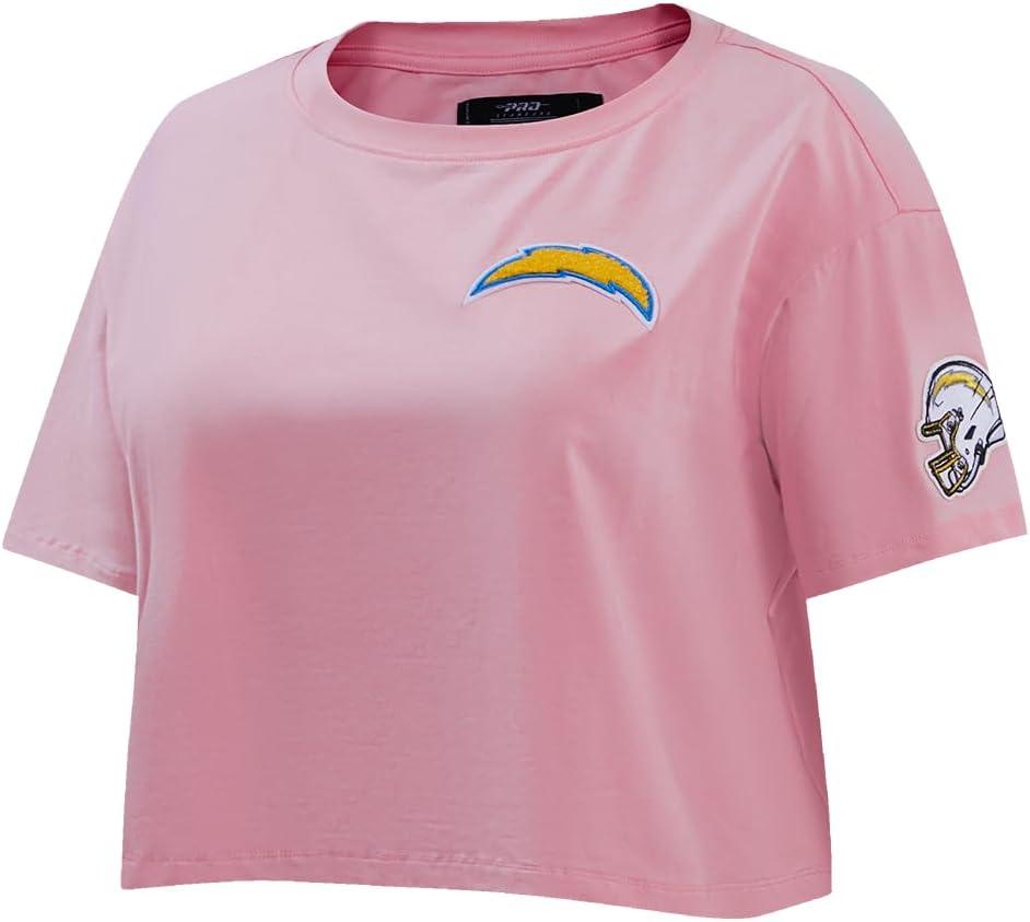 imageWomens NFL Classic Chenille Cotton Single Jersey Short Sleeve Boxy TeePink