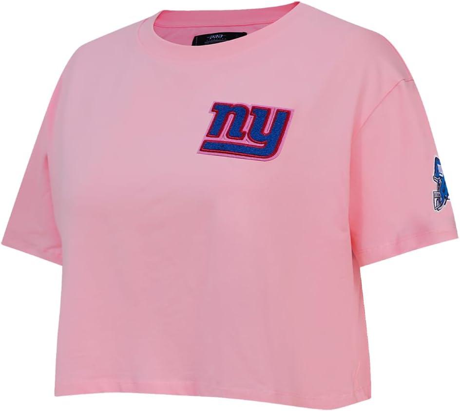 imageWomens NFL Classic Chenille Cotton Single Jersey Short Sleeve Boxy TeePink