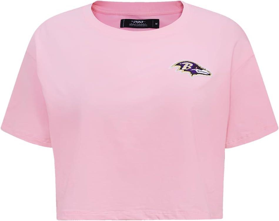 imageWomens NFL Classic Chenille Cotton Single Jersey Short Sleeve Boxy TeePink