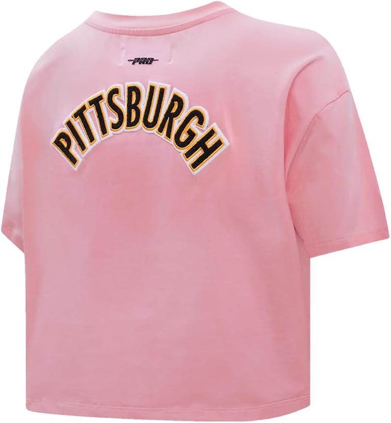 imageWomens NFL Classic Chenille Cotton Single Jersey Short Sleeve Boxy TeePink