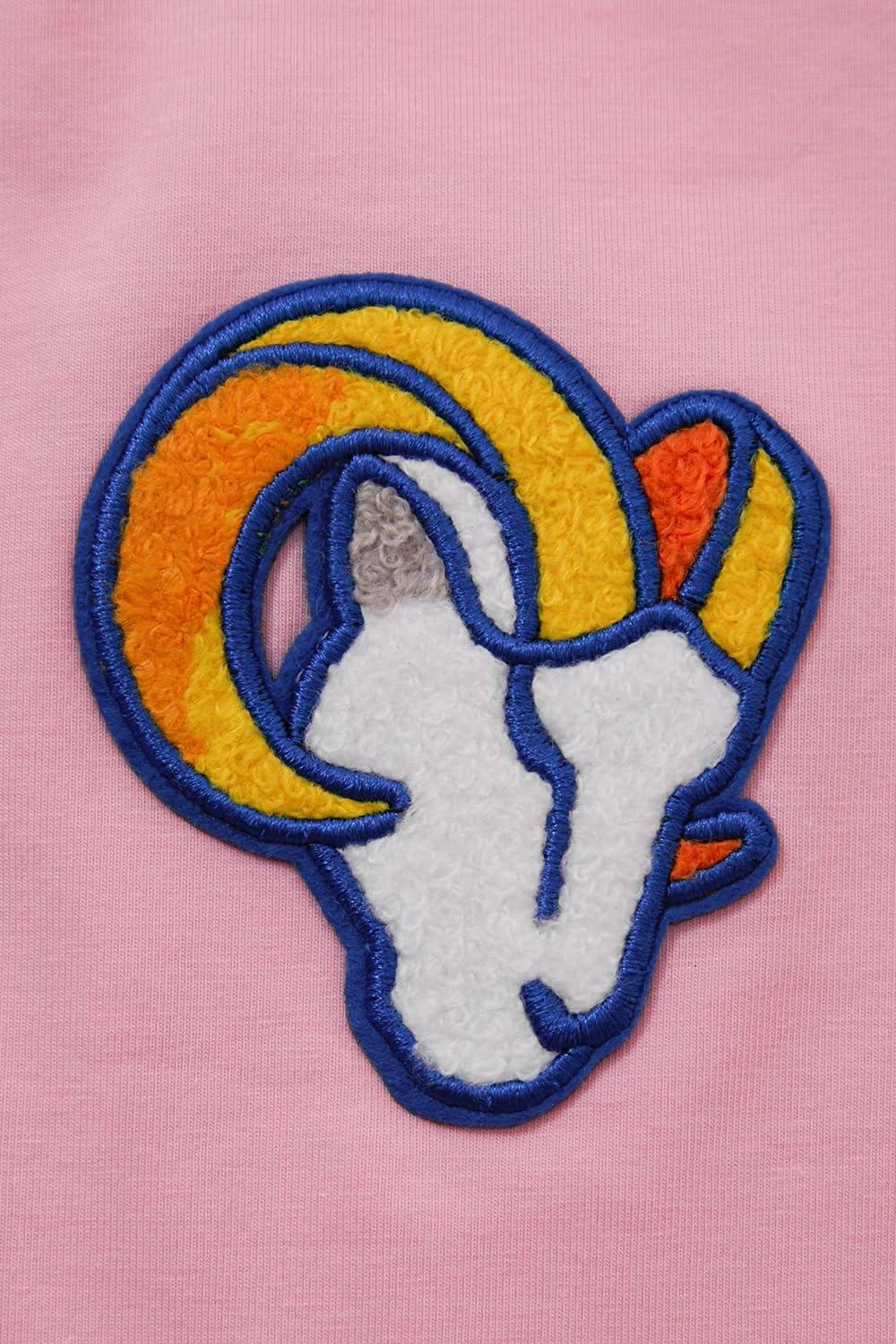imageWomens NFL Classic Chenille Cotton Single Jersey Short Sleeve Boxy TeePink