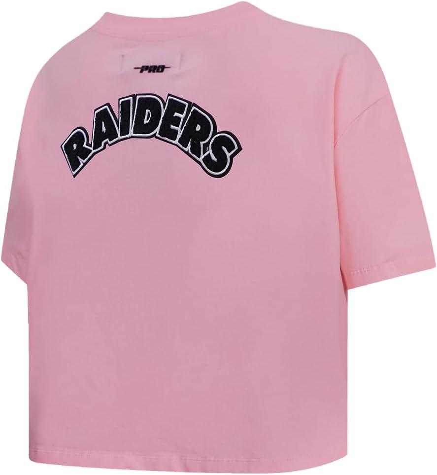 imageWomens NFL Classic Chenille Cotton Single Jersey Short Sleeve Boxy TeePink