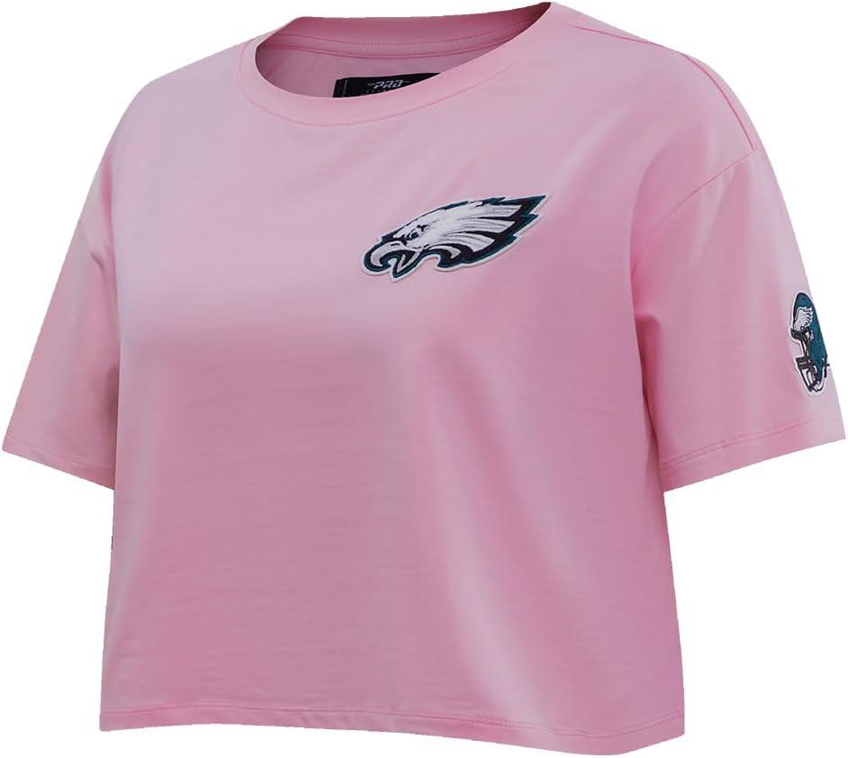 imageWomens NFL Classic Chenille Cotton Single Jersey Short Sleeve Boxy TeePink