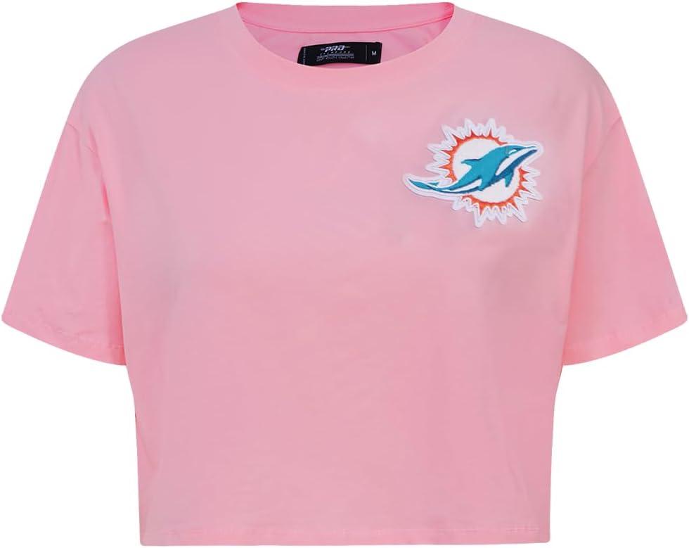 imageWomens NFL Classic Chenille Cotton Single Jersey Short Sleeve Boxy TeePink