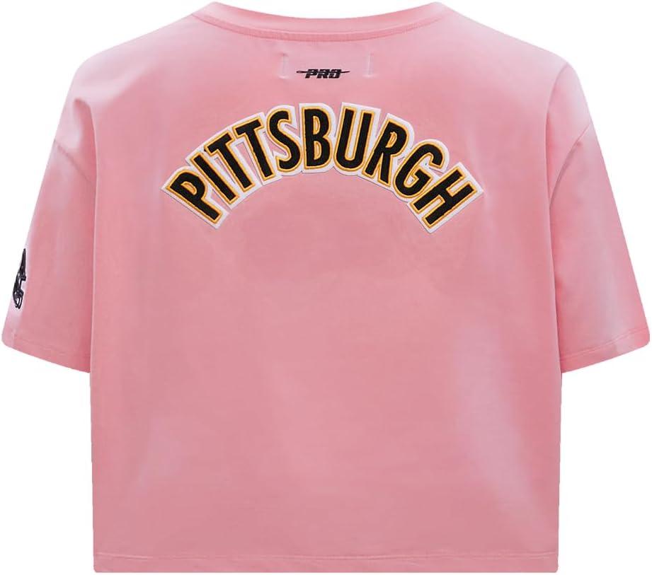 imageWomens NFL Classic Chenille Cotton Single Jersey Short Sleeve Boxy TeePink