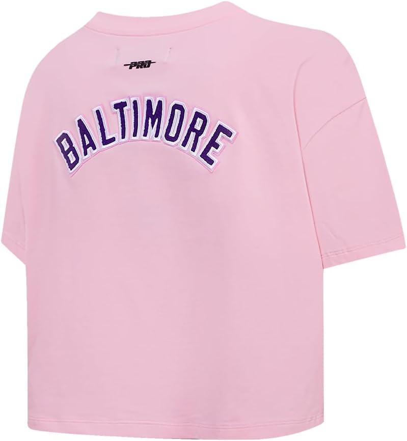 imageWomens NFL Classic Chenille Cotton Single Jersey Short Sleeve Boxy TeePink