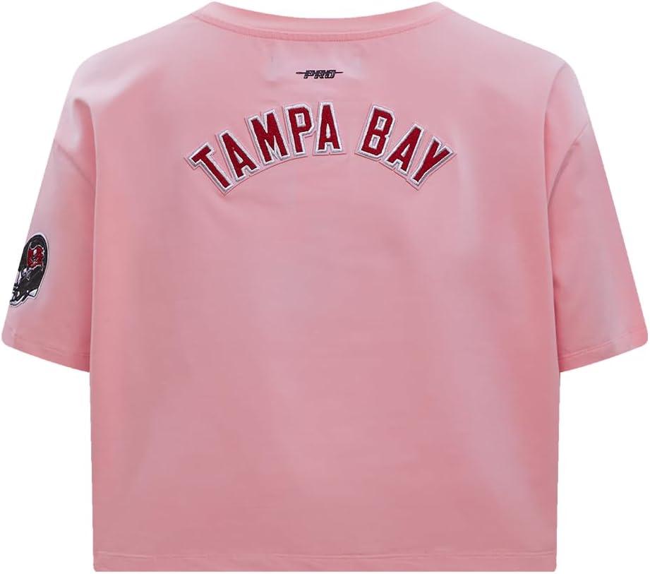 imageWomens NFL Classic Chenille Cotton Single Jersey Short Sleeve Boxy TeePink
