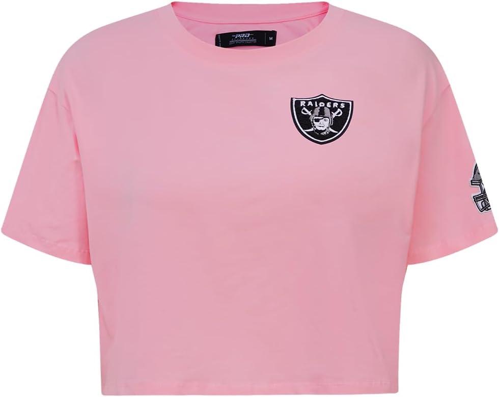 imageWomens NFL Classic Chenille Cotton Single Jersey Short Sleeve Boxy TeePink