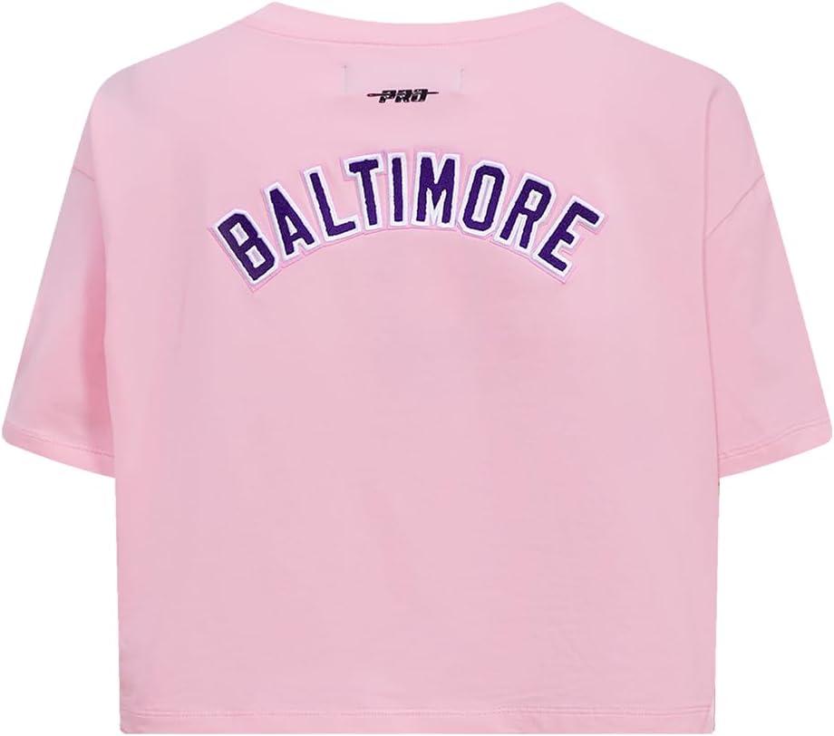 imageWomens NFL Classic Chenille Cotton Single Jersey Short Sleeve Boxy TeePink