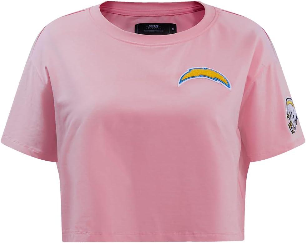 imageWomens NFL Classic Chenille Cotton Single Jersey Short Sleeve Boxy TeePink