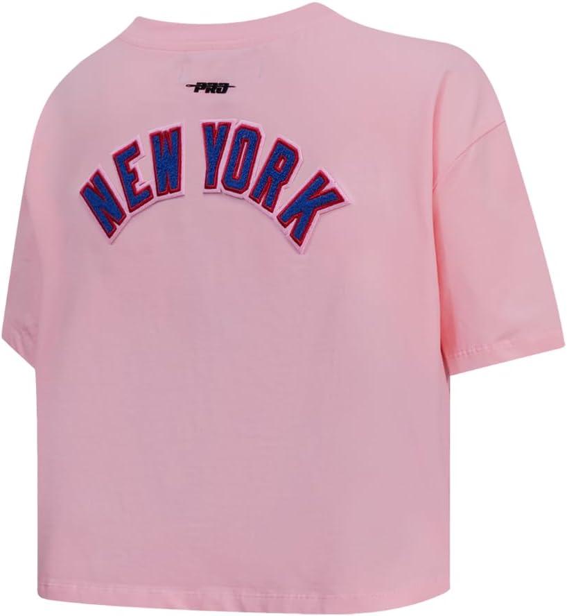 imageWomens NFL Classic Chenille Cotton Single Jersey Short Sleeve Boxy TeePink