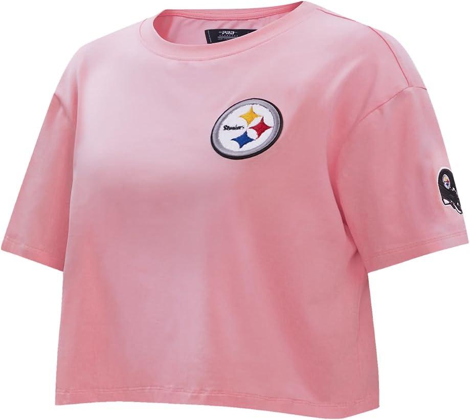 imageWomens NFL Classic Chenille Cotton Single Jersey Short Sleeve Boxy TeePink
