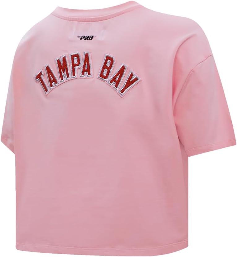 imageWomens NFL Classic Chenille Cotton Single Jersey Short Sleeve Boxy TeePink