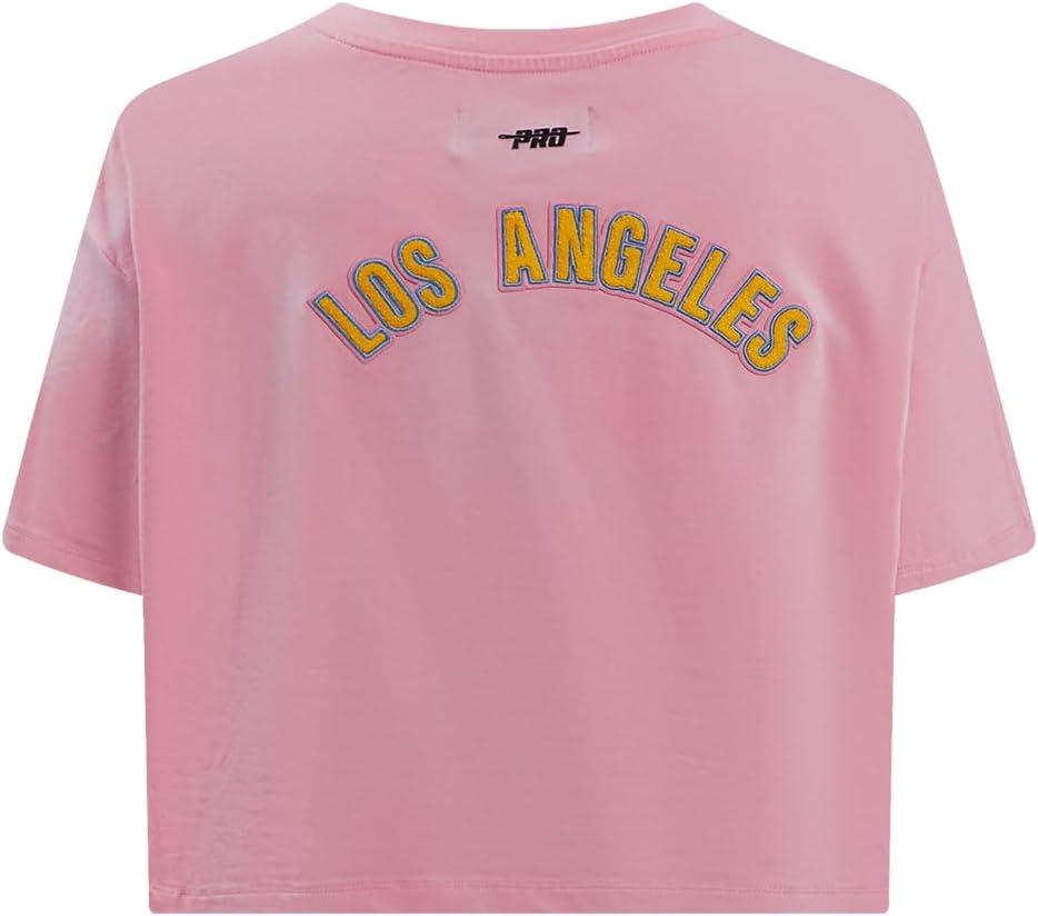 imageWomens NFL Classic Chenille Cotton Single Jersey Short Sleeve Boxy TeePink