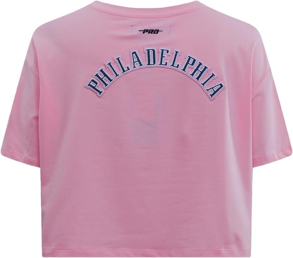 imageWomens NFL Classic Chenille Cotton Single Jersey Short Sleeve Boxy TeePink