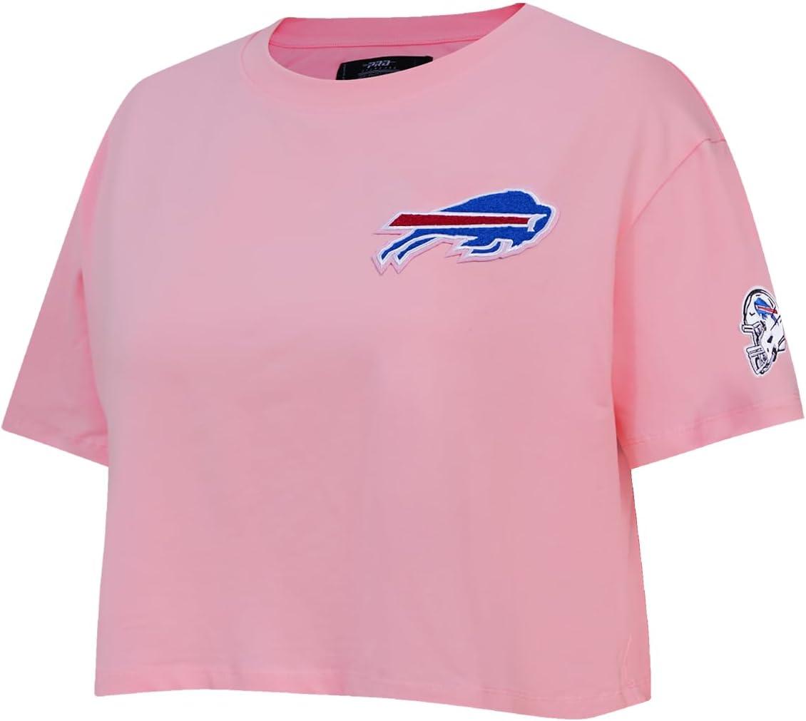 imageWomens NFL Classic Chenille Cotton Single Jersey Short Sleeve Boxy TeePink