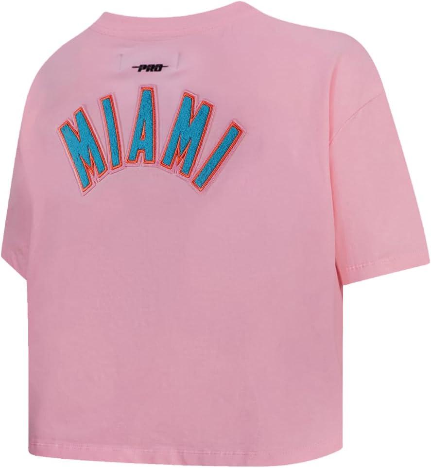 imageWomens NFL Classic Chenille Cotton Single Jersey Short Sleeve Boxy TeePink