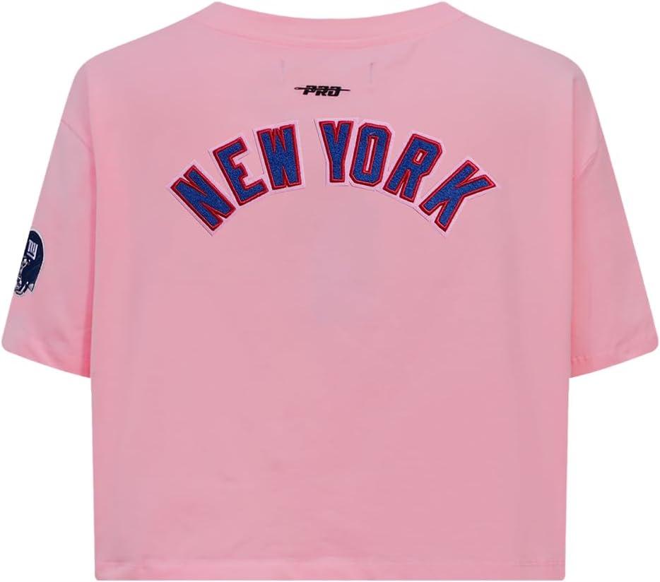 imageWomens NFL Classic Chenille Cotton Single Jersey Short Sleeve Boxy TeePink