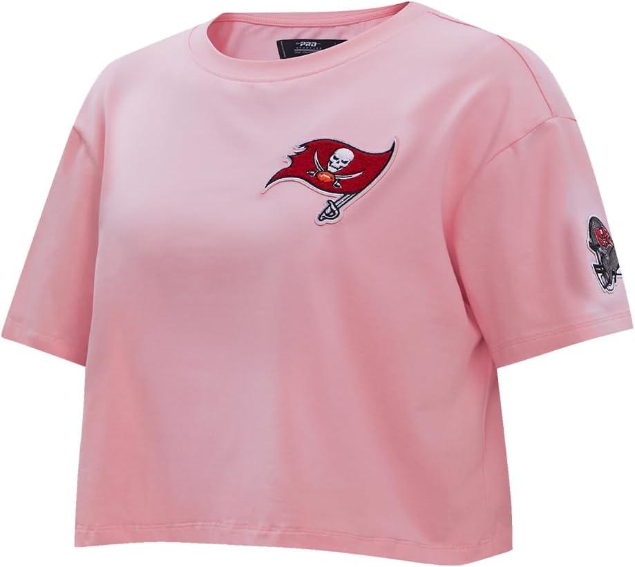 imageWomens NFL Classic Chenille Cotton Single Jersey Short Sleeve Boxy TeePink