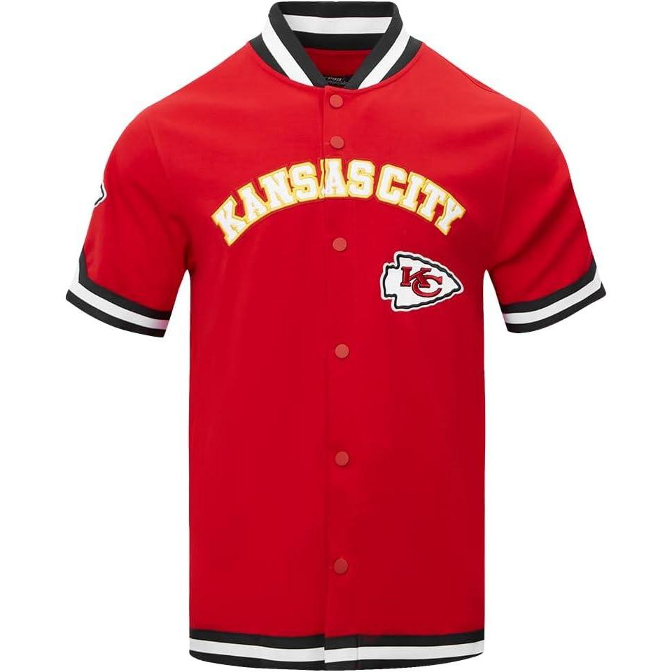 imagePro Standard Mens NFL Classic Chenille Button DownRed