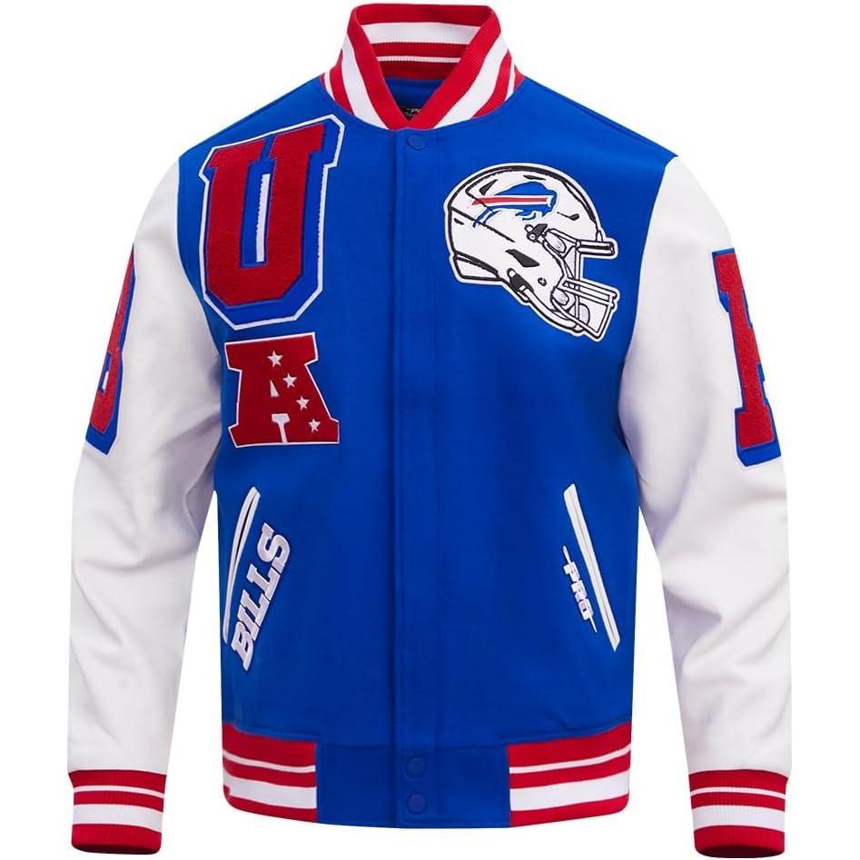 imagePro Standard Mens NFL Mash Up Varsity JacketBlue