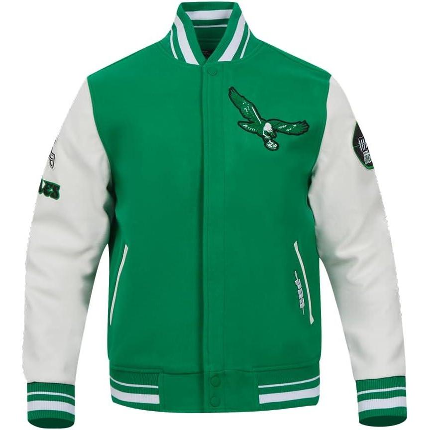 imagePro Standard Mens NFL Old English Varsity JacketGreen