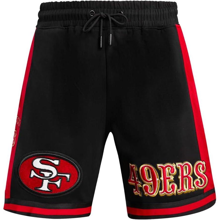 imagePro Standard Mens NFL Retro Classics Athletic ShortBlackRedBlack
