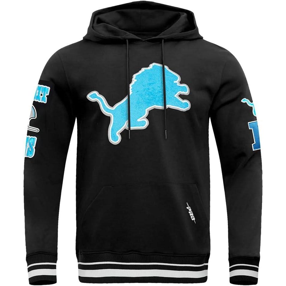 imagePro Standard Mens NFL Retro Classics Brushed Back French Terry Pull Over HoodieBlack