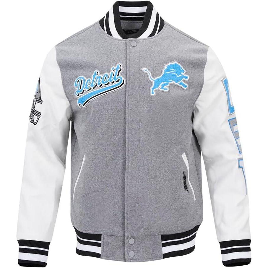 imagePro Standard Mens NFL Script Tail Varsity JacketGrey