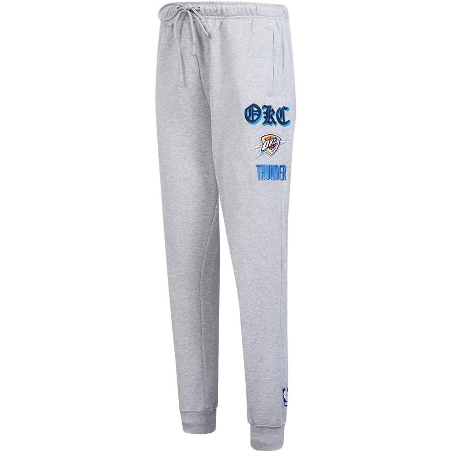 imagePro Standard NBA Womens Womens NBA Old English Brushed Back French Terry SweatpantHeather Grey