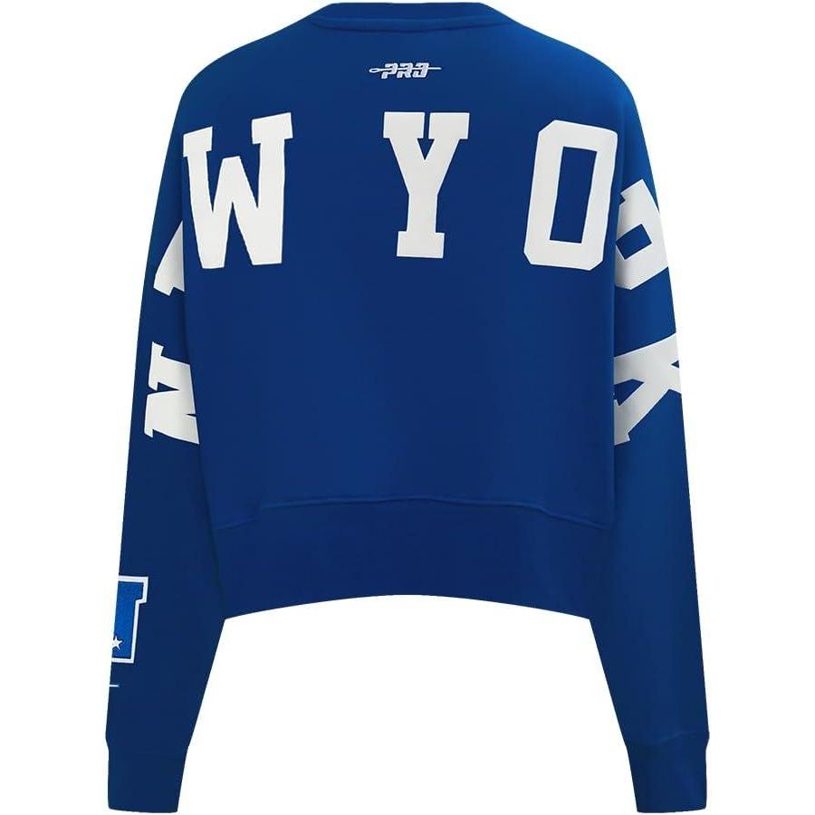 imagePro Standard Womens NFL Wingspan Brushed Back French Terry Crewneck SweatshirtDodger Blue