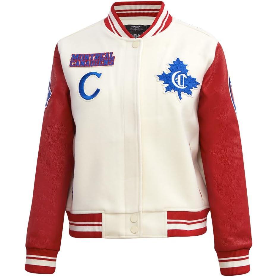 imagePro Standard Womens NHL Retro Classics Varsity JacketEggshell Red