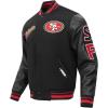 Pro Standard Mens NFL Script Tail Varsity Jacket(Black)
