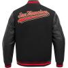 Pro Standard Mens NFL Script Tail Varsity Jacket(Black)