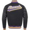 Pro Standard Mens NFL Script Tail Varsity Jacket(Black/Purple)
