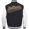 Pro Standard Mens NFL Script Tail Varsity Jacket(Black/White)