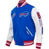 Pro Standard Mens NFL Script Tail Varsity Jacket(Blue)