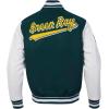Pro Standard Mens NFL Script Tail Varsity Jacket(Green)